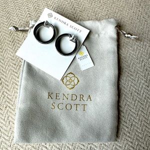 Kendra Scott Jack Hoop Earrings in Gun Metal